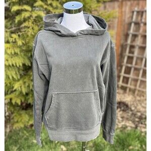 Zenana Soft Fleece Pigment Dyed Kangaroo Pocket Hoodie Brown Medium NEW